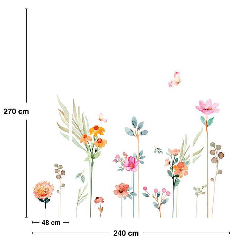panoramique fleurs aquarelle panoramique fleurs aquarelle