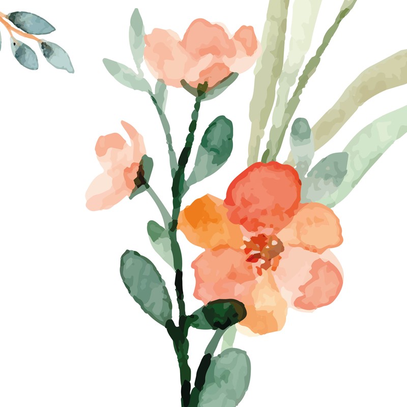 panoramique fleurs aquarelle panoramique fleurs aquarelle