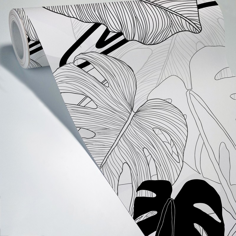 papier peint végétal noir et blanc papier peint végétal noir et blanc