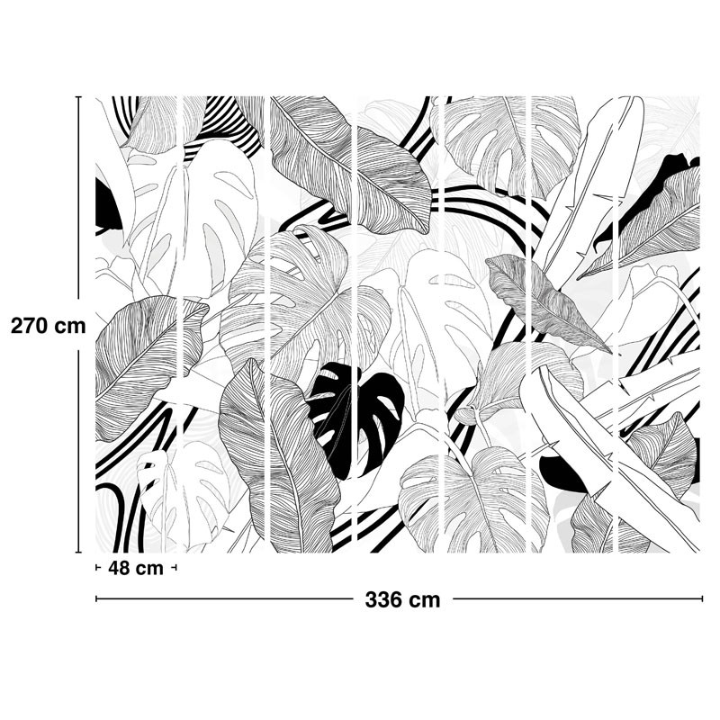 papier peint végétal noir et blanc papier peint végétal noir et blanc