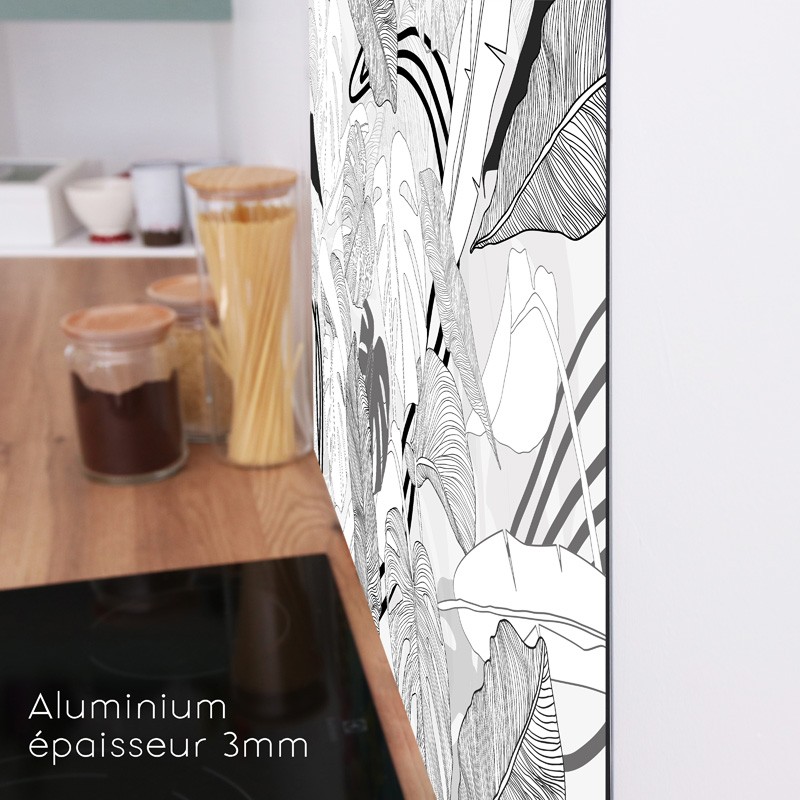 Crédence cuisine aluminium