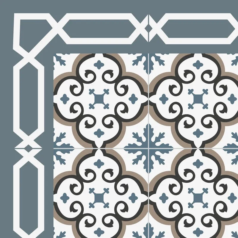 Tapis Patchwork 'Bonita' - 80x150 Cm - 100% Polyamide, Antidérapant - Design Carreaux De Ciment Multicolore