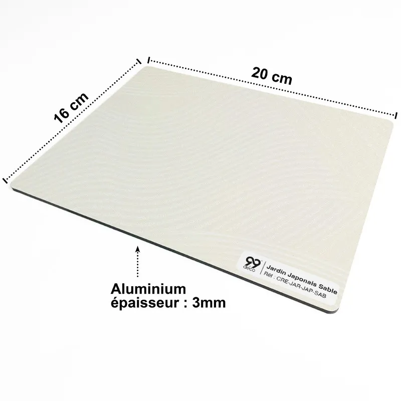 Crédence cuisine aluminium Jardin japonais sable | 99DECO