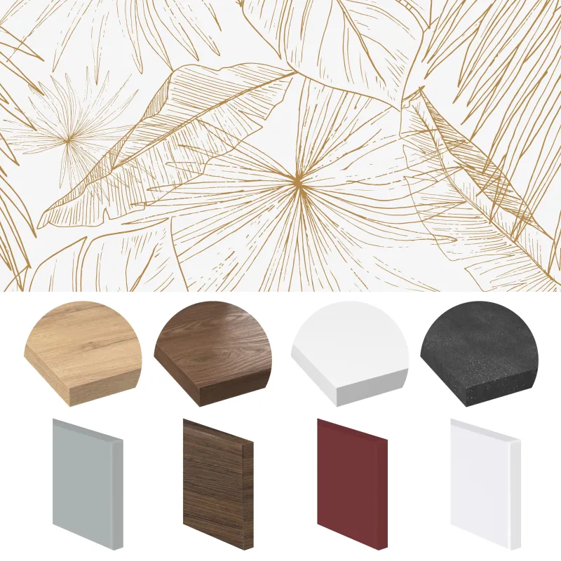 Crédence cuisine Lamnar feuilles graphiques - 5 teintes - 99Déco