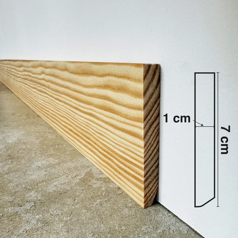 Bois plat en pin massif  - Longueur 200 cm