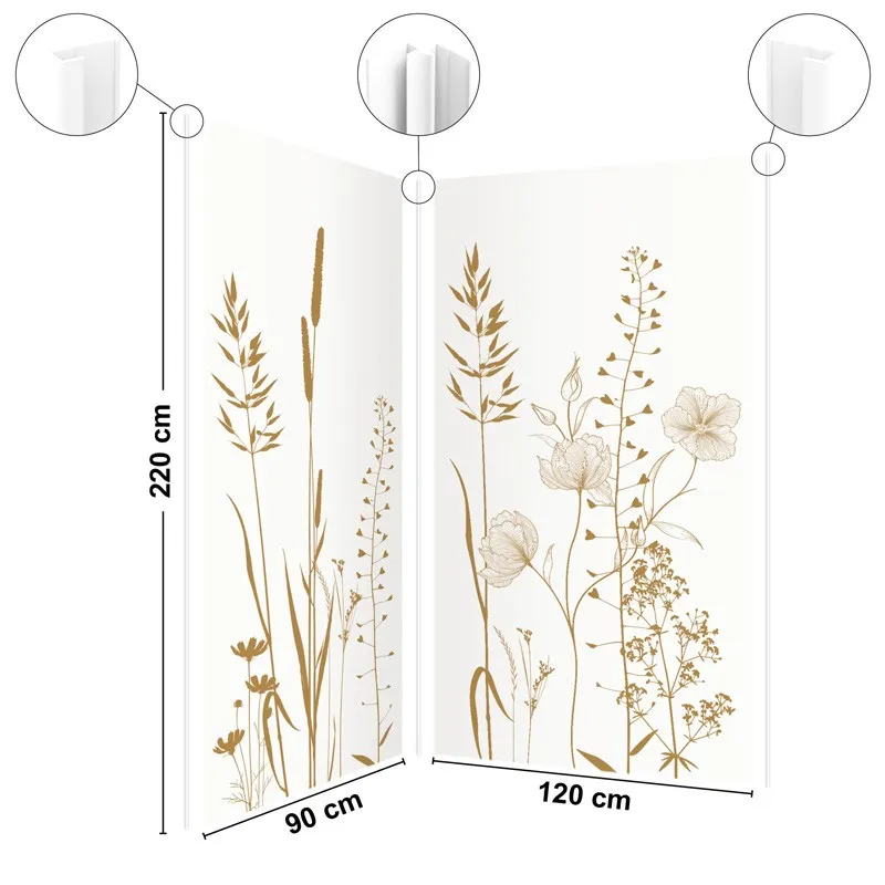Pack 2 panneaux muraux Végétalist + 3 profilés Blancs