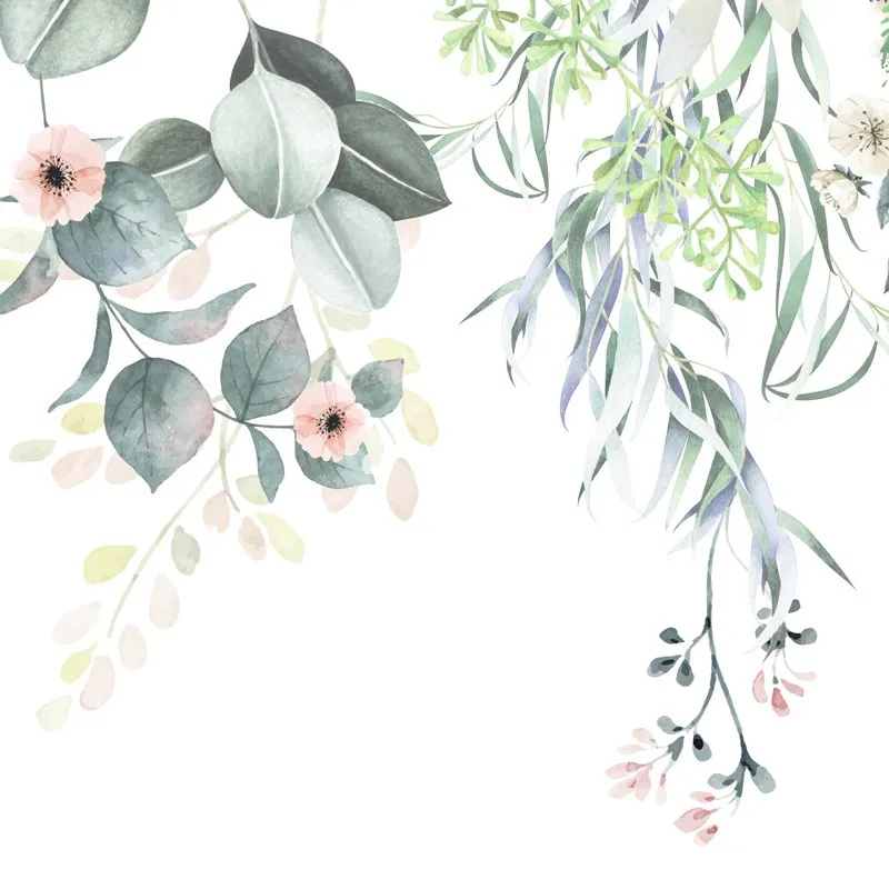 Pack 2 panneaux muraux Flowers in Rain + 3 profilés Blancs