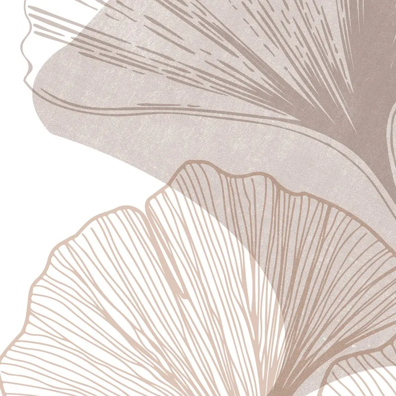 Pack 2 panneaux muraux Gingko Nude + 3 profilés Blancs