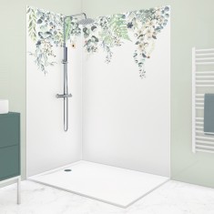 Pack 2 panneaux muraux Flowers in Rain + 3 profilés Blancs