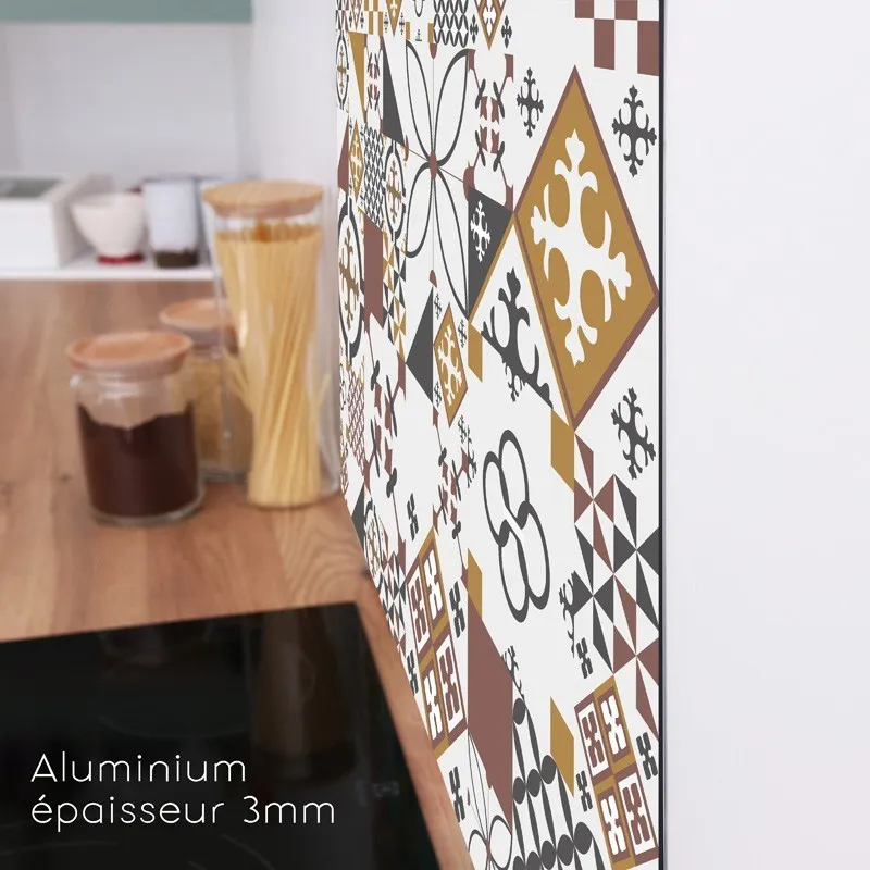 Crédence cuisine Ciment Style en aluminium composite – 99Déco