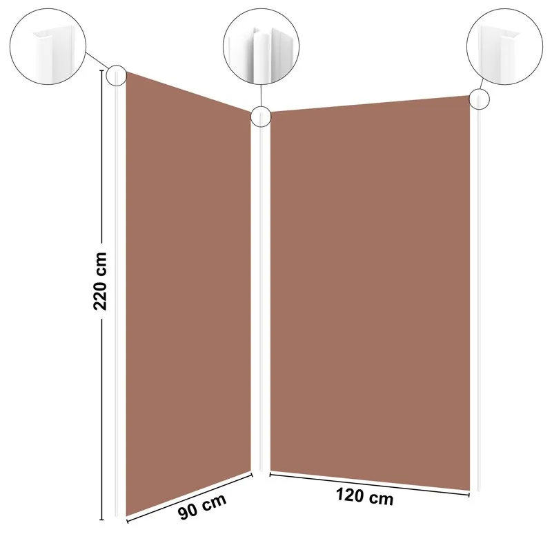 Pack 2 panneaux muraux + 3 profilés Blancs