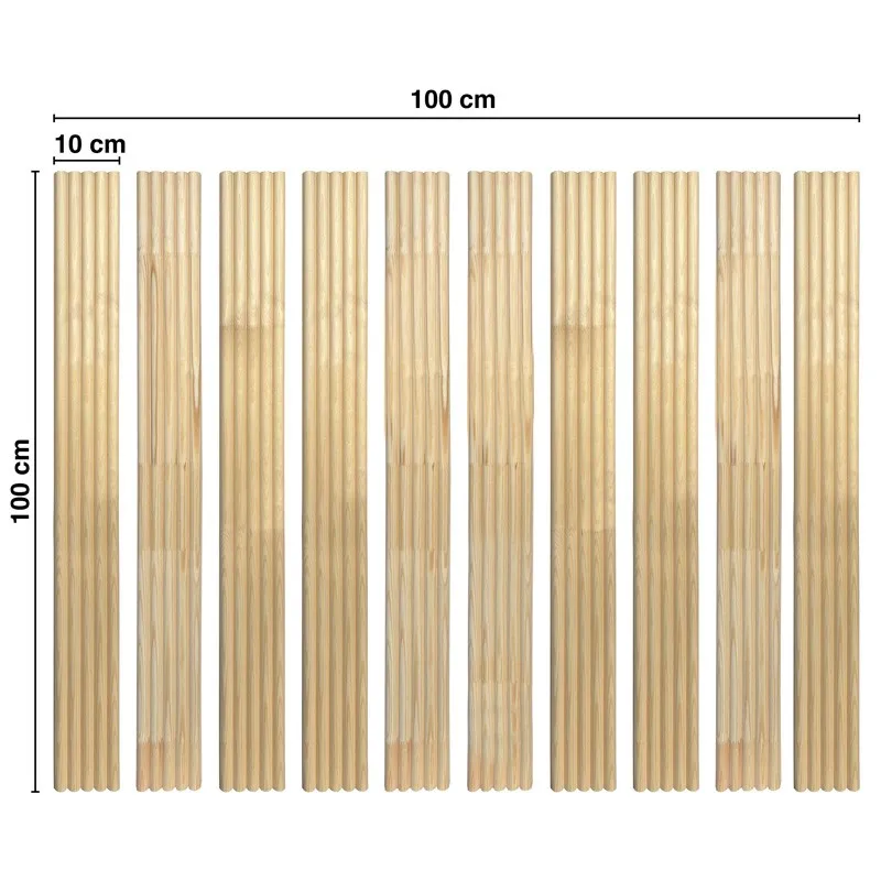 Demi-ronds - Hauteur : 100 cm - Lot de 10