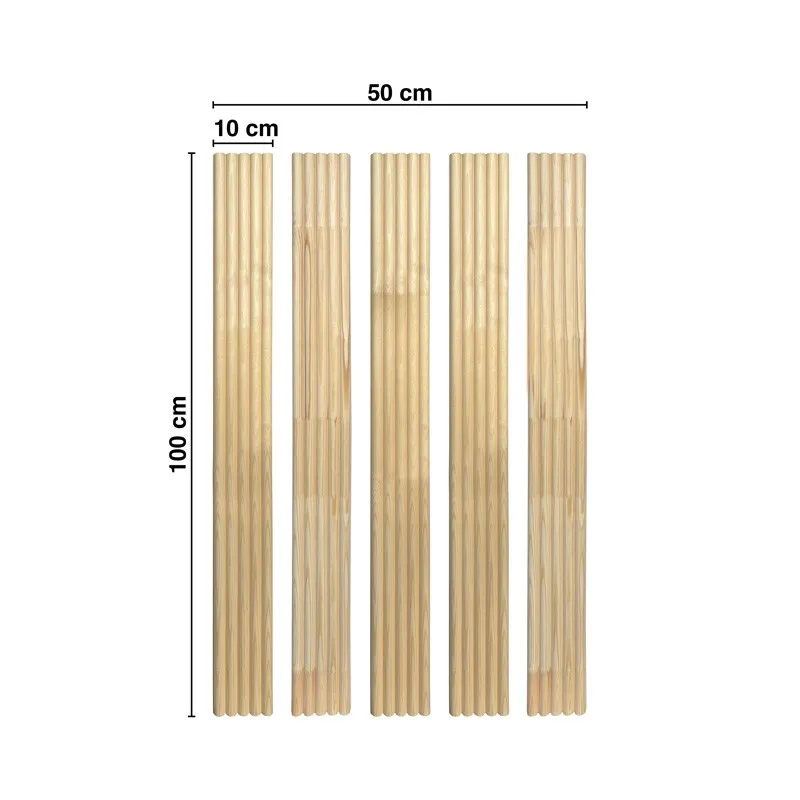Demi-ronds - Hauteur : 100 cm - Lot de 5