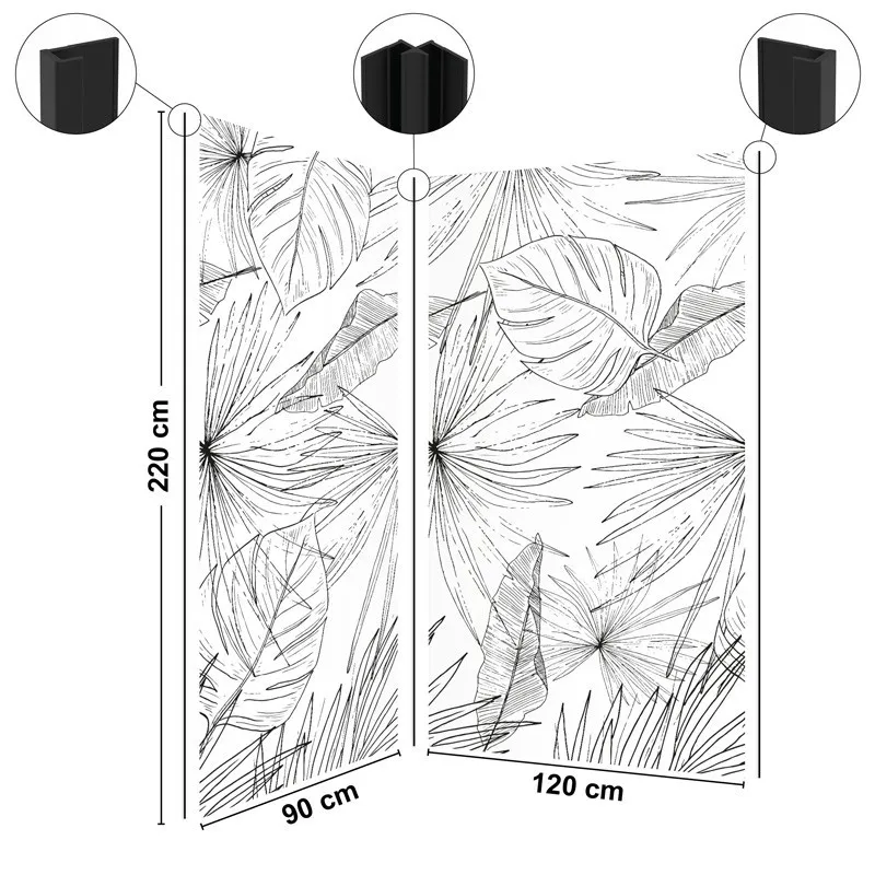 Pack 2 panneaux muraux Lamnar + 3 profilés Noir