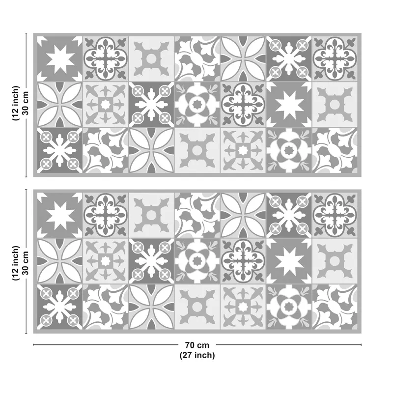 Crédence salle de bain Tendance Ciment PVC et Aluminium - carreaux gris - 99DECO