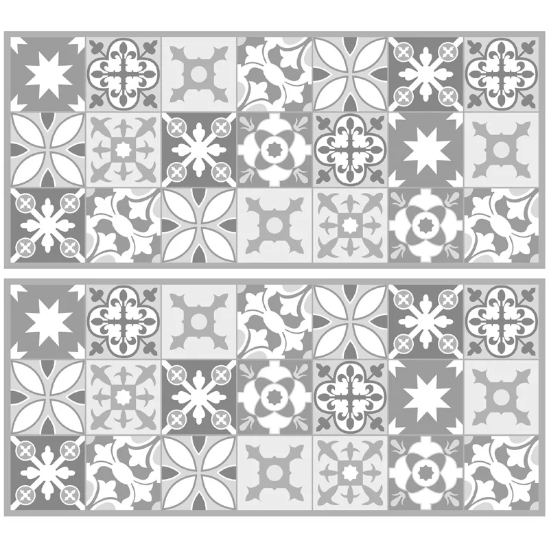 Crédence salle de bain Tendance Ciment PVC et Aluminium - carreaux gris - 99DECO