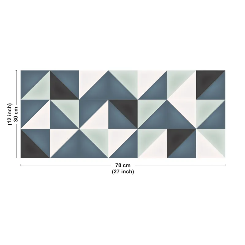 Crédence de salle-de-bains adhésive en PVC. Motif graphique scandinave.