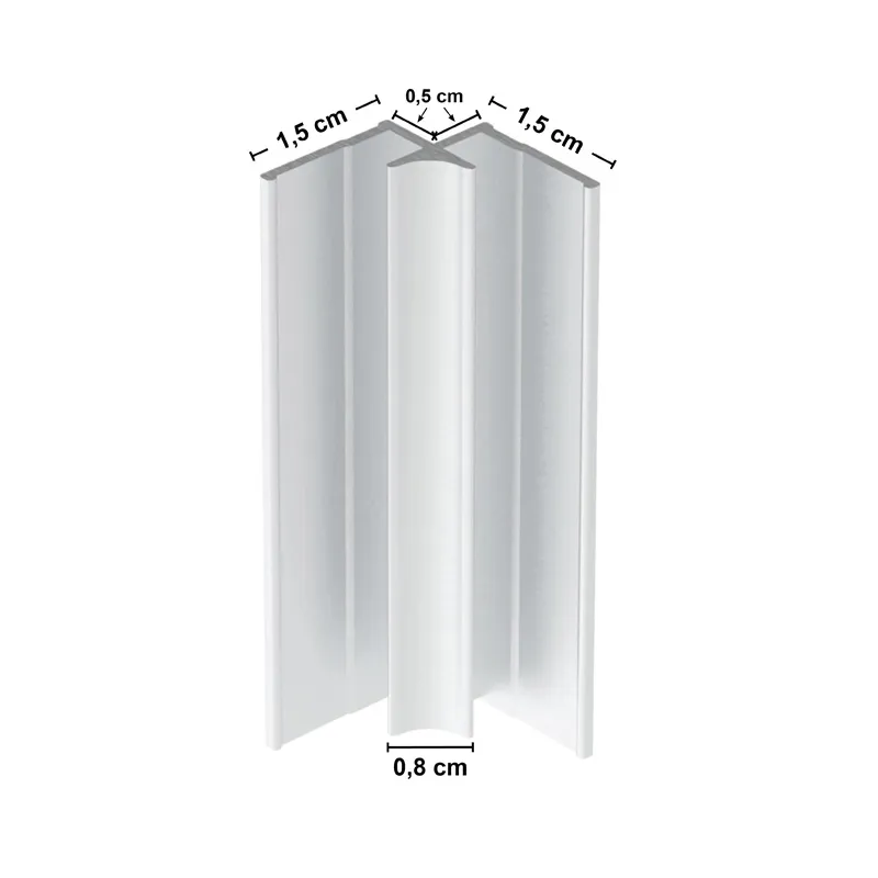 Profilé d’angle aluminium 220 cm pour panneau mural de douche - 99DECO