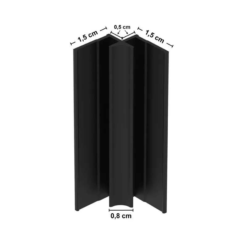 Profilé d’angle aluminium 220 cm pour panneau mural de douche - 99DECO