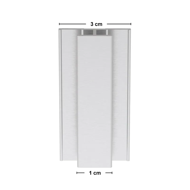 Profilé d’angle aluminium 220 cm pour panneau mural de douche - 99DECO