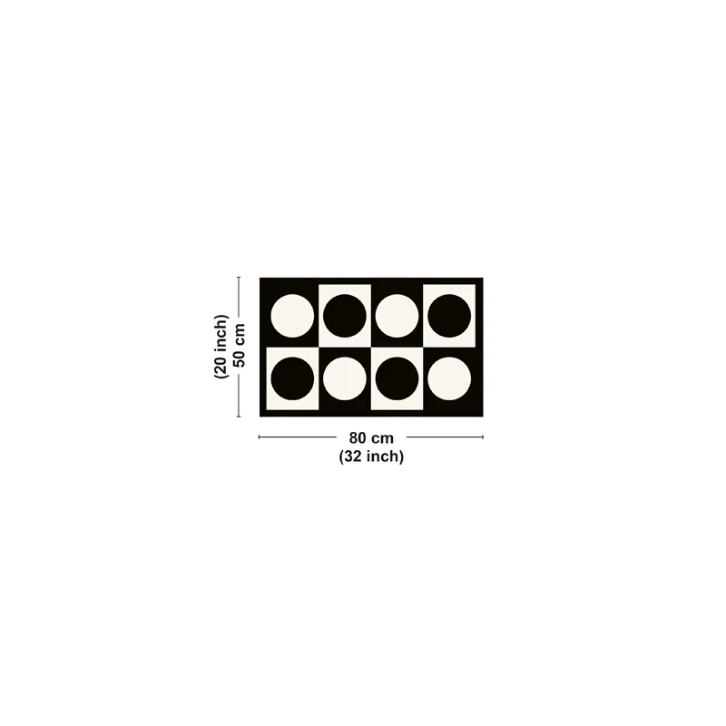 Tapis Vinyle Graphique Pop Noir 99DECO