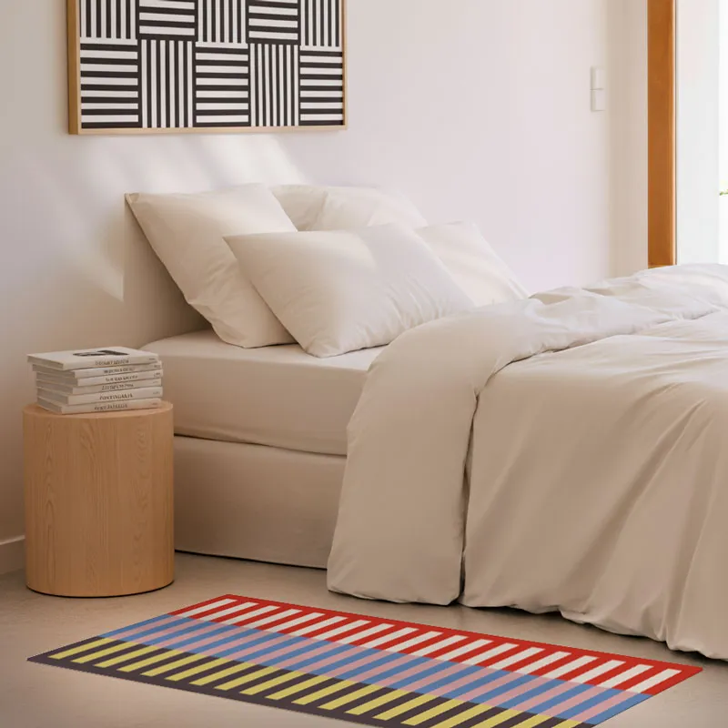 Tapis Vinyle Graphique Rythmo Rouge 99DECO