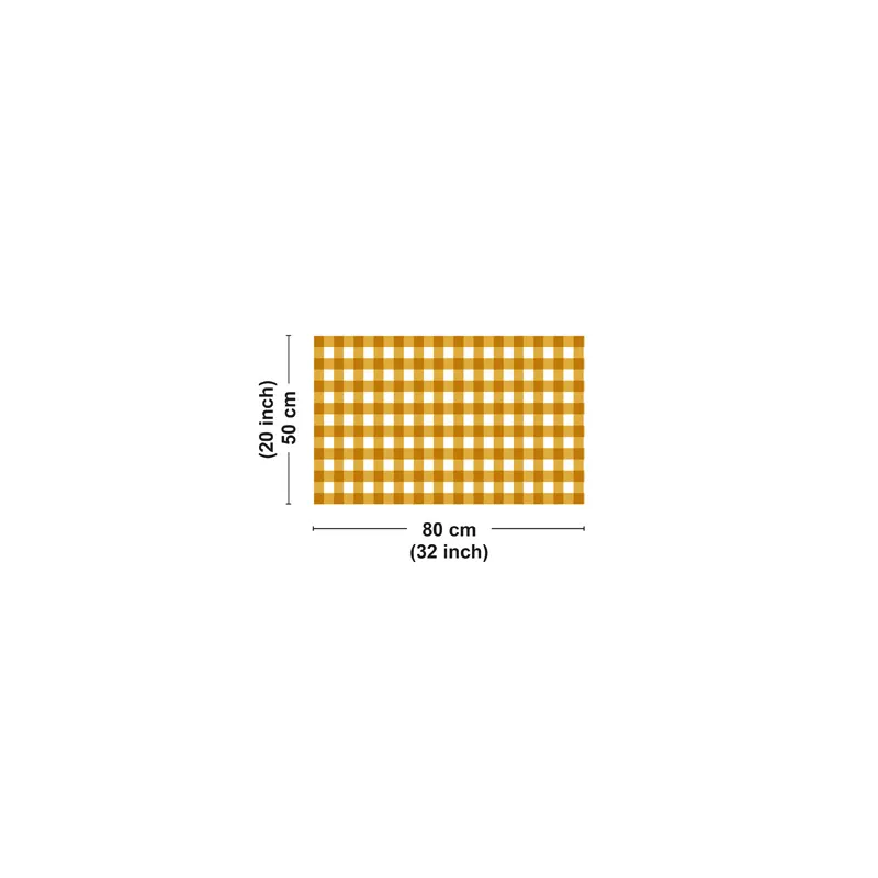 Tapis Vinyle Vichy Curry - 99DECO
