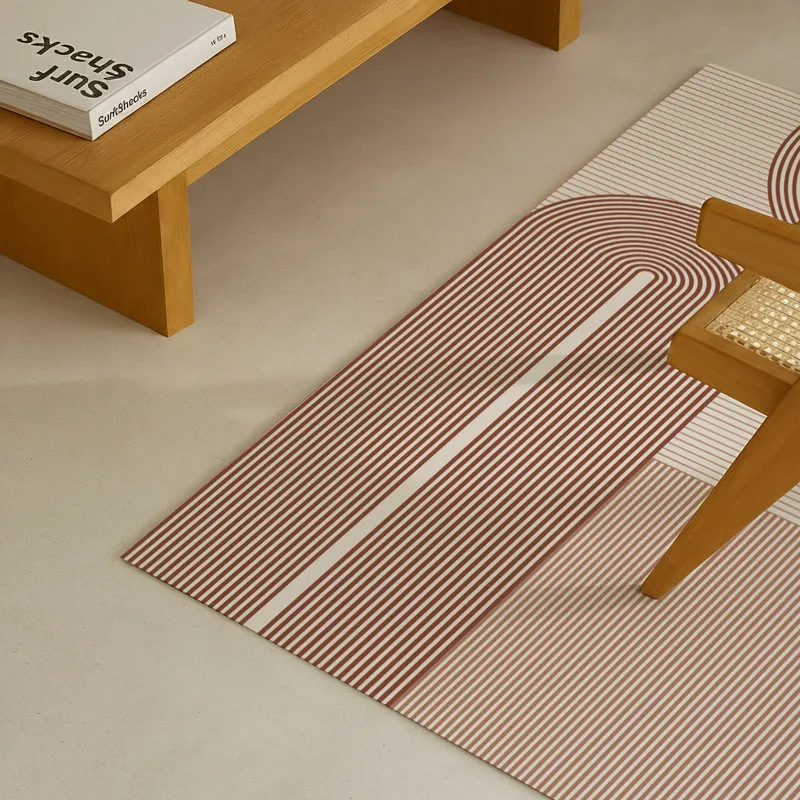 Tapis en Vinyle "Forme Géométrique Gris" – Décor Moderne et Minimaliste