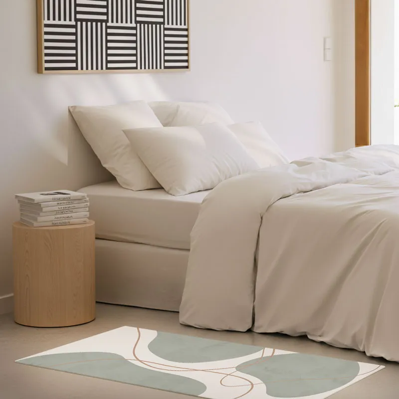 Tapis en Vinyle effet matière Ocre