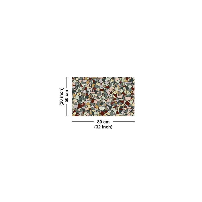 Tapis Vinyle Effet Matière Motif Mosaïque Fragments