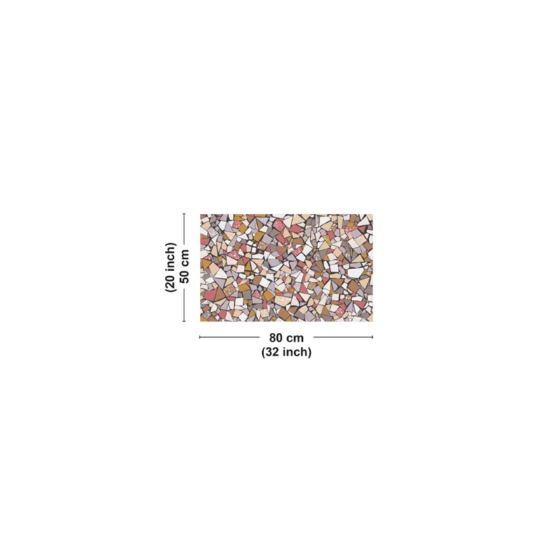 Tapis Vinyle Effet Matière Motif Mosaïque Fragments