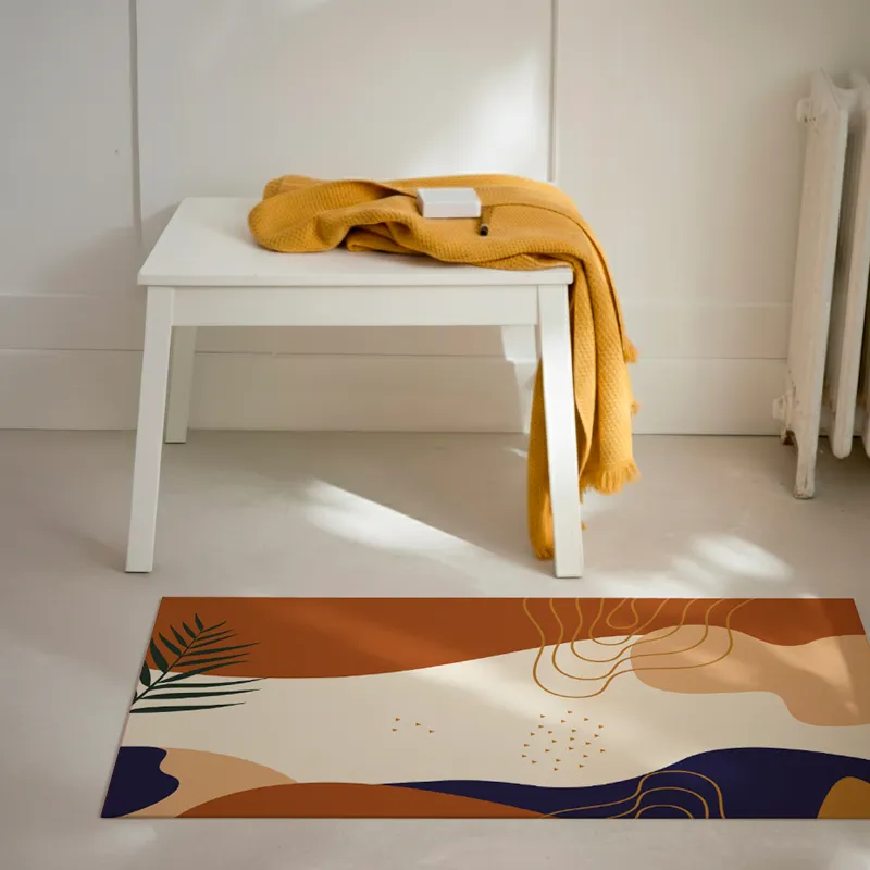 Tapis Vinyle Cuisine Motif Graphique Végétal