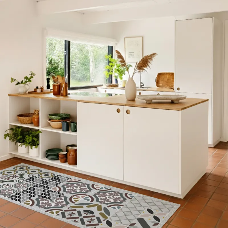 Tapis Vinyle Carreau Ciment Naples