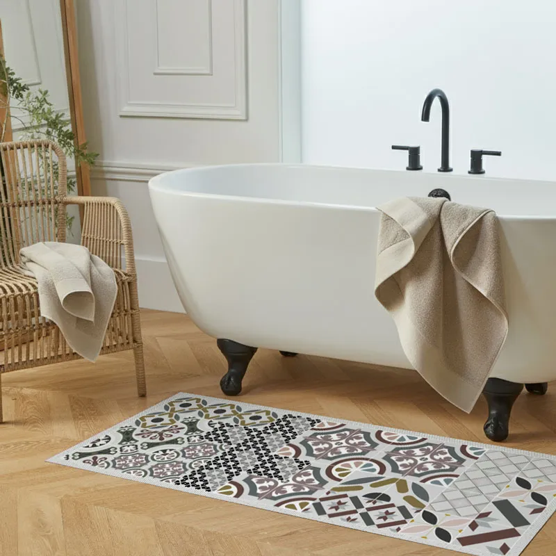Tapis Vinyle Carreau Ciment Naples