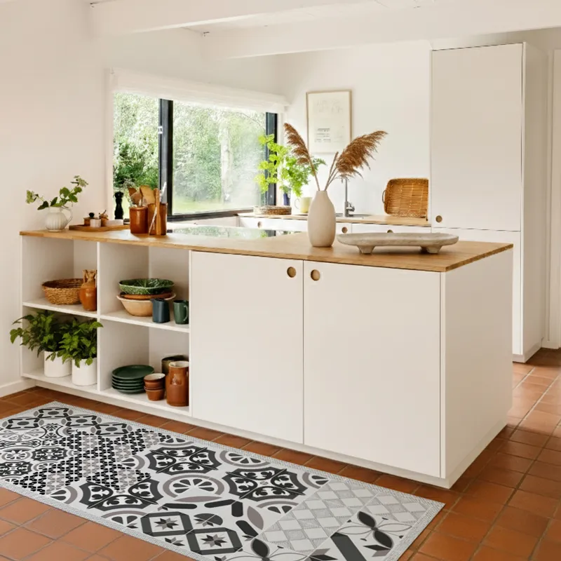 Tapis Vinyle Carreau Ciment Naples