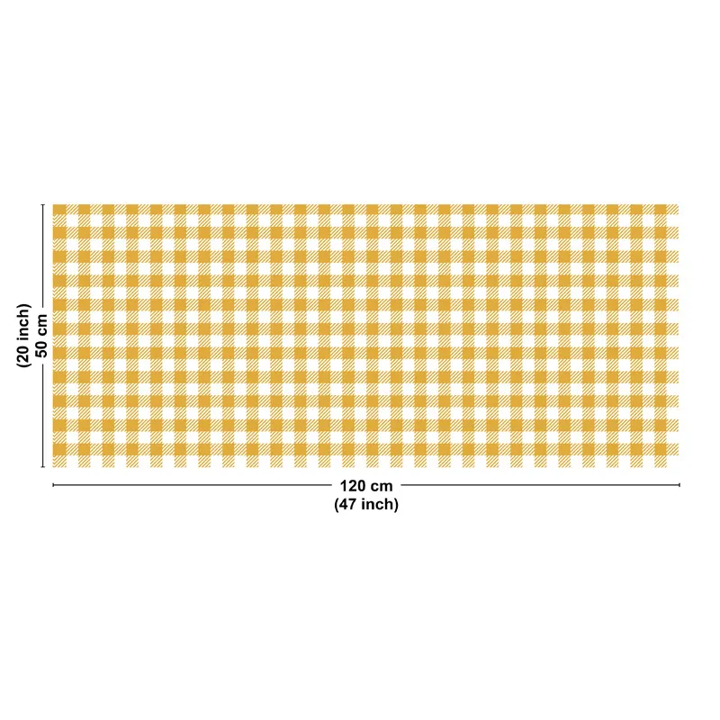 Crédence Vichy Curry en aluminium - Motif vichy graphique - 99Déco