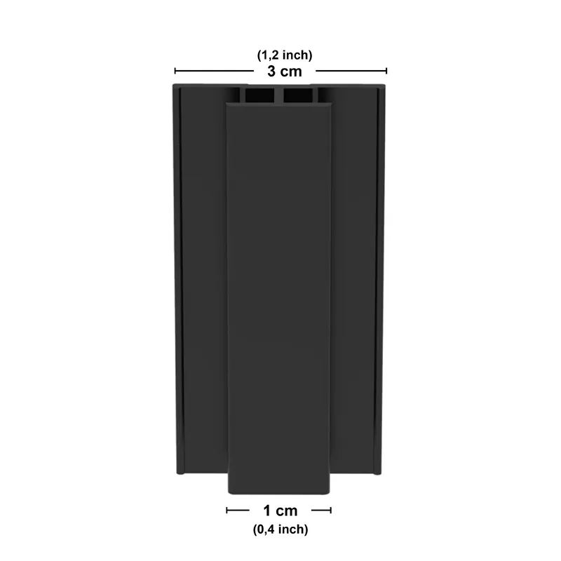 Panneau mural de douche Lamnar Noir - Feuillage graphique chic | 99DECO