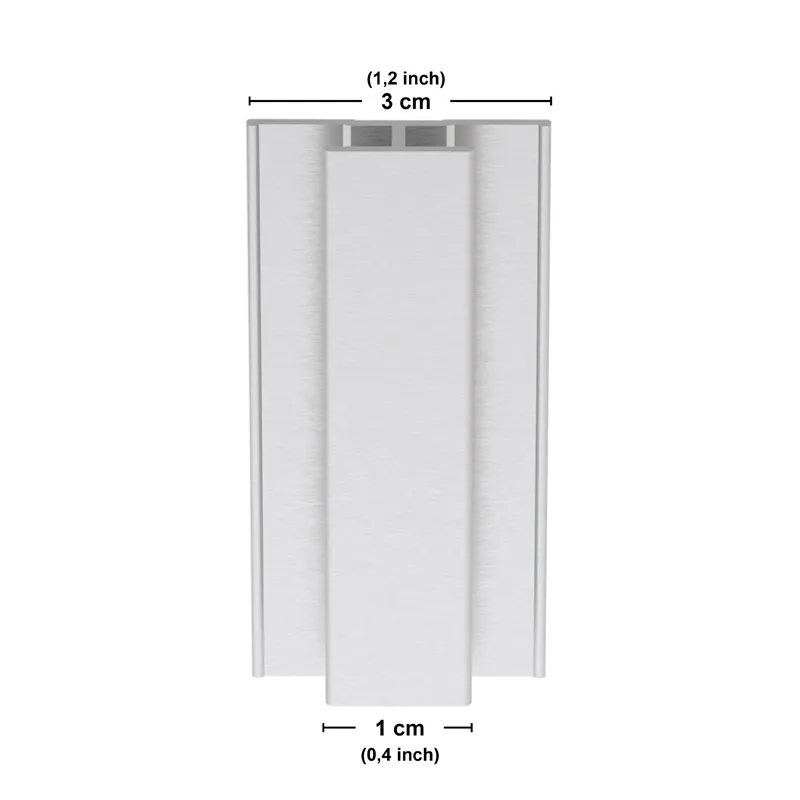 Profilé de jonction aluminium 220 cm pour panneau mural de douche - 99DECO