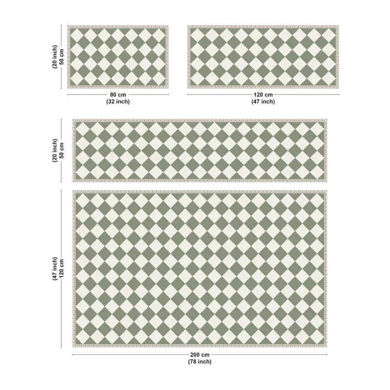 Tapis vinyle Rétro Vert – 99DECO