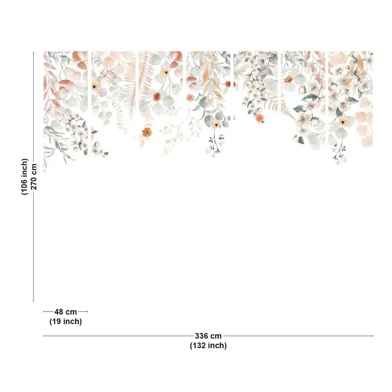 Papier peint panoramique Flowers in Rain – 99DECO