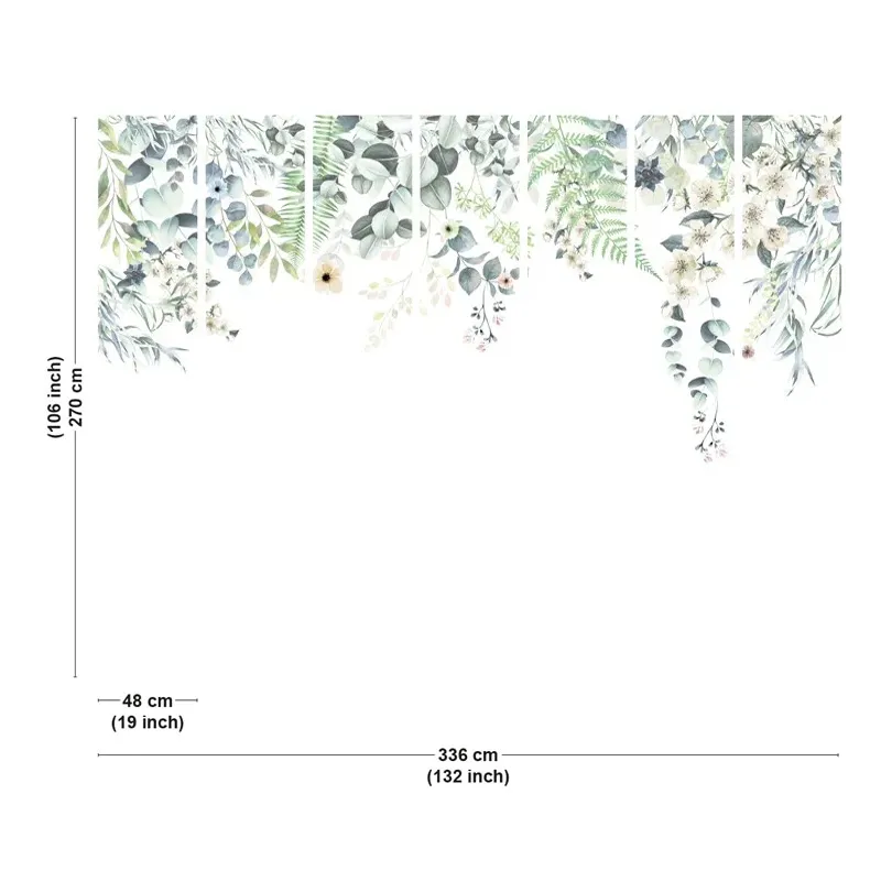 Papier peint panoramique Flowers in Rain – 99DECO