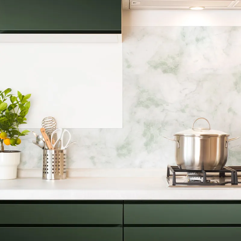 Crédence Marbre Nuance (Vert, Bleu, Brun, Blanc) en aluminium - 99Déco