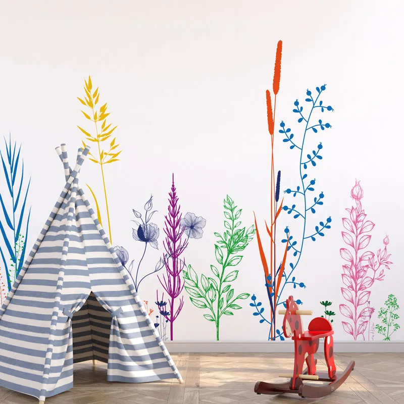 Papier peint panoramique Végétalist Color - Herbes colorées – 99DECO