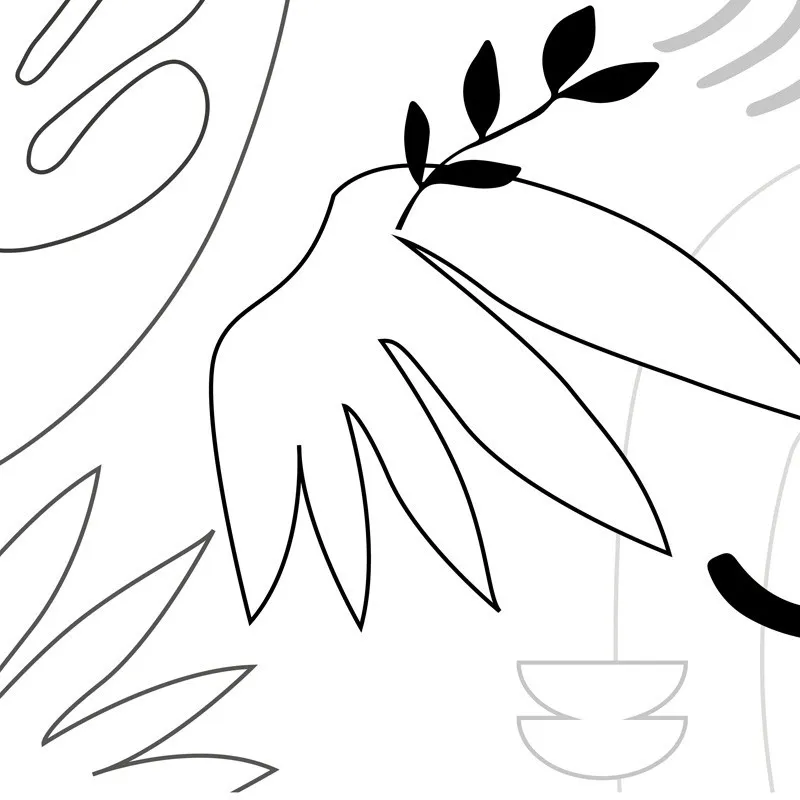 Papier peint panoramique intissé FACE Noir Contour – 99DECO