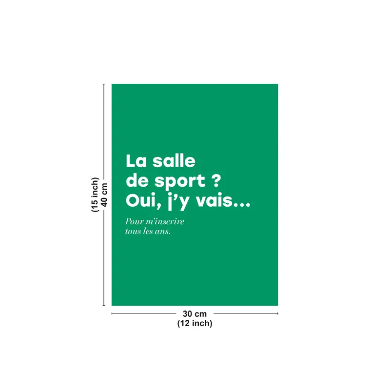 Affiche décorative murale "Sport Annuel" - Collection : Humour  99DECO