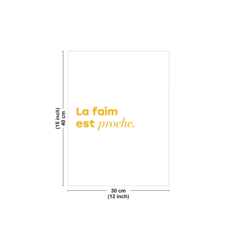 Affiche décorative murale "Alerte Faim" - Collection Humour - 99DECO