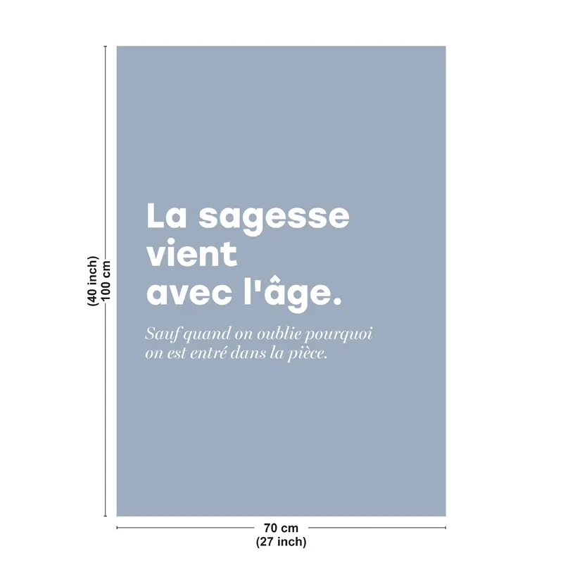 Affiche décorative murale "Sagesse" - Collection : Humour - 99DECO
