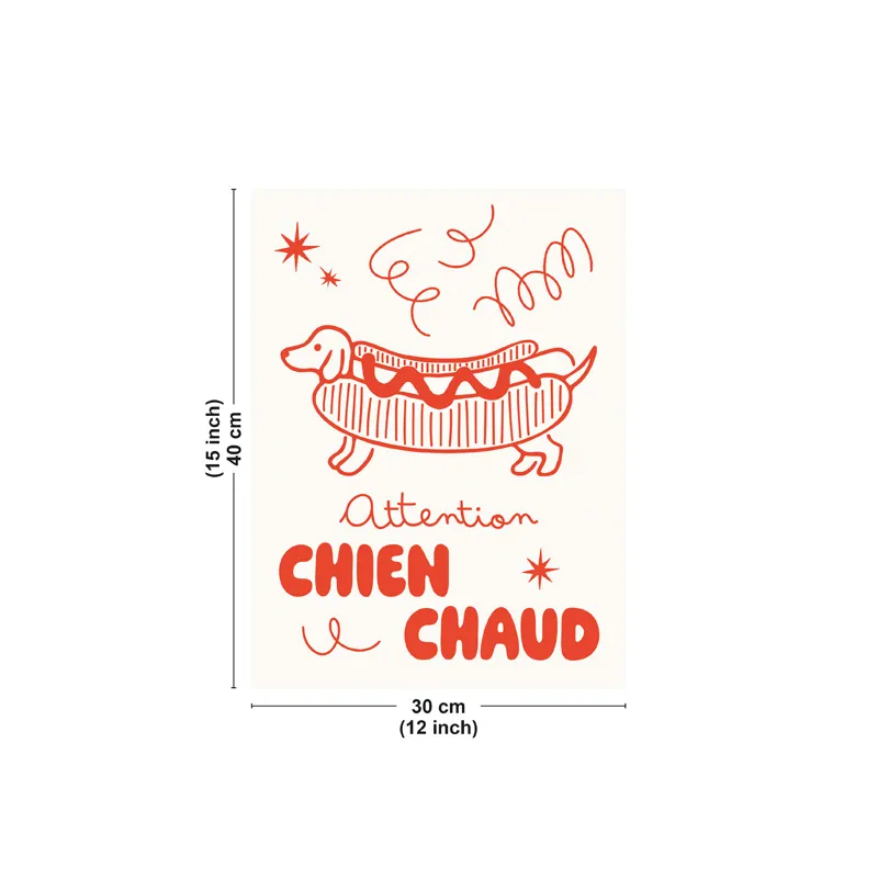 Affiche décorative murale "Chien chaud" - Collection : Humour - 99DECO
