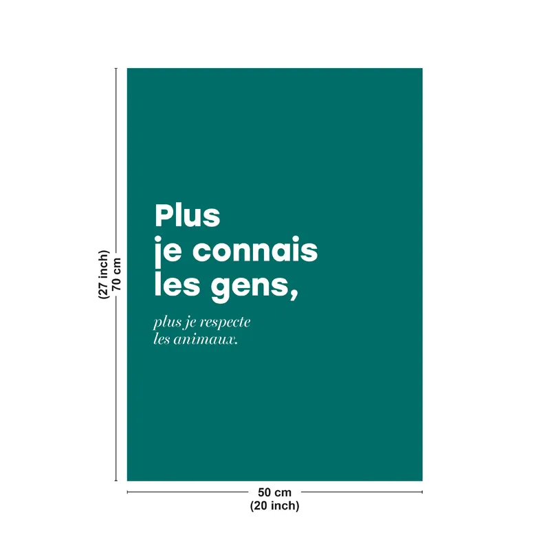 Affiche décorative murale "Les Gens" vert – Collection Humour – 99DECO