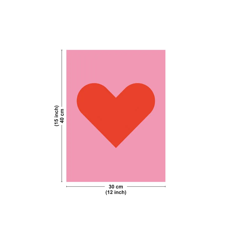 Affiche décorative “Coeur” rose – Collection Amour – 99DECO